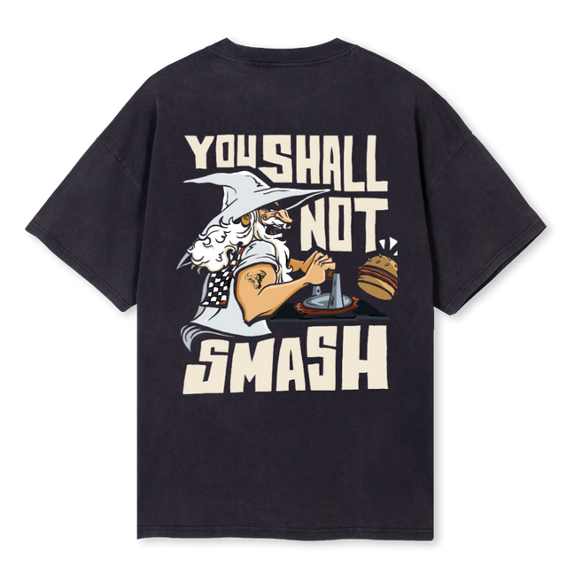 BULLSNBUNSCOLLAB Vintage Black Oversized Tee.