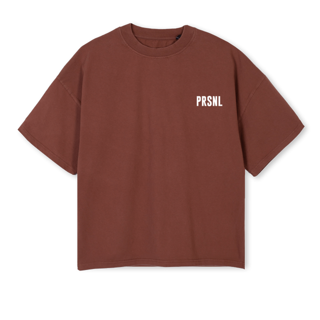 DONTTAKEITPRSNL Vintage Brown Oversized Boxy Tee.