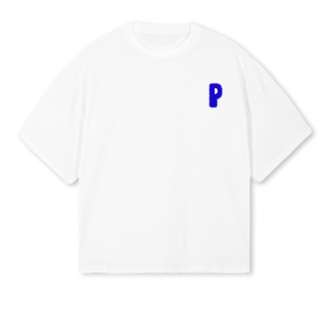 PRSNLBIGP White Oversized Boxy Tee.