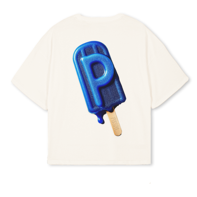PRSNLICECREAM Vintage White Oversized Boxy Tee.