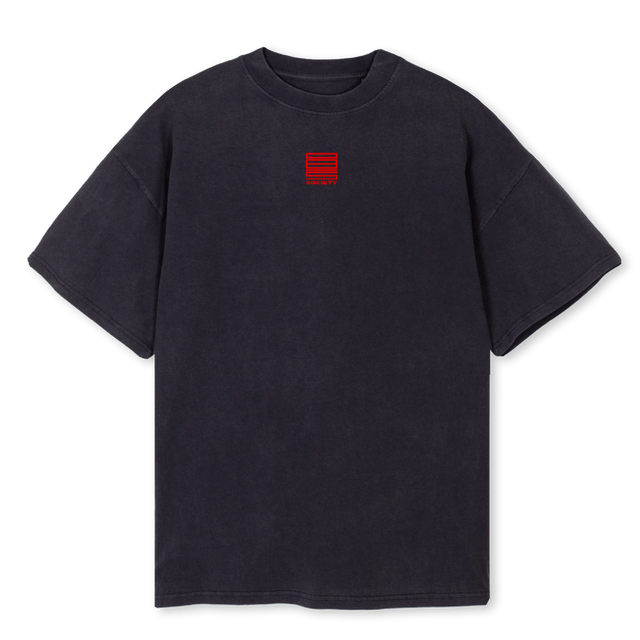 SOCIETYRED Vintage Black Oversized Tee.