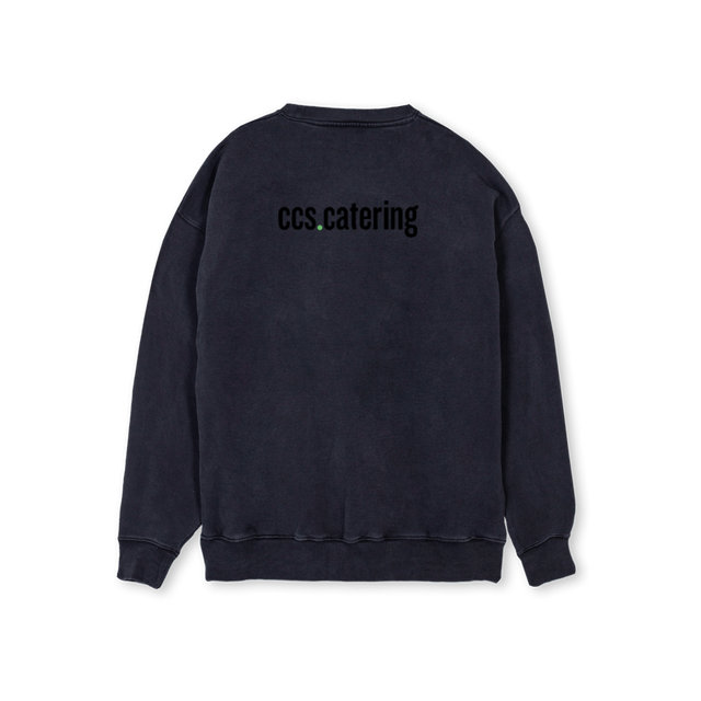 WASHEDBLACK FAVICON Vintage Black Regular Crewneck Sweater.