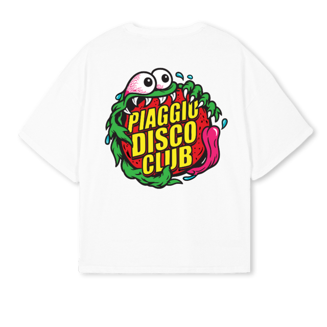 PIAGGIO SANTA CRUZ White Oversized Boxy Tee.
