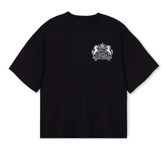 MOTORSPORTMANNERS Black Oversized Boxy Tee.