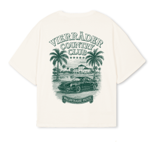 COUNTRYTWO Vintage White Oversized Boxy Tee.
