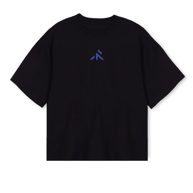 BLUEHERITIGE Black Oversized Boxy Tee.