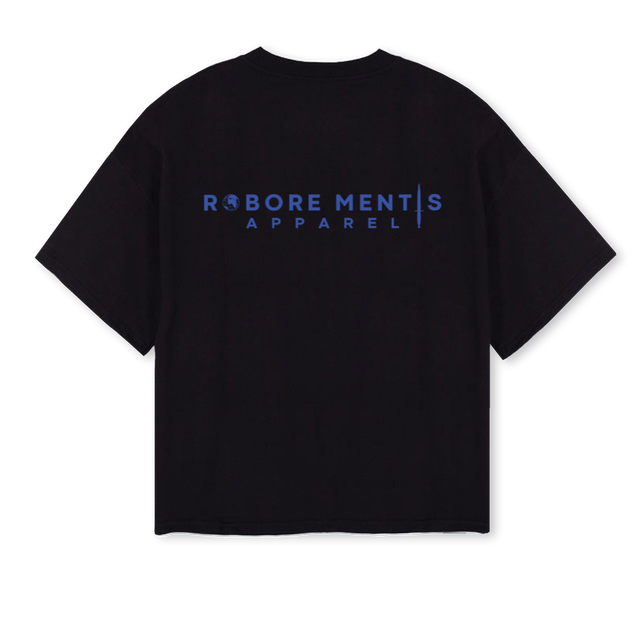 BLUEHERITIGE Black Oversized Boxy Tee.