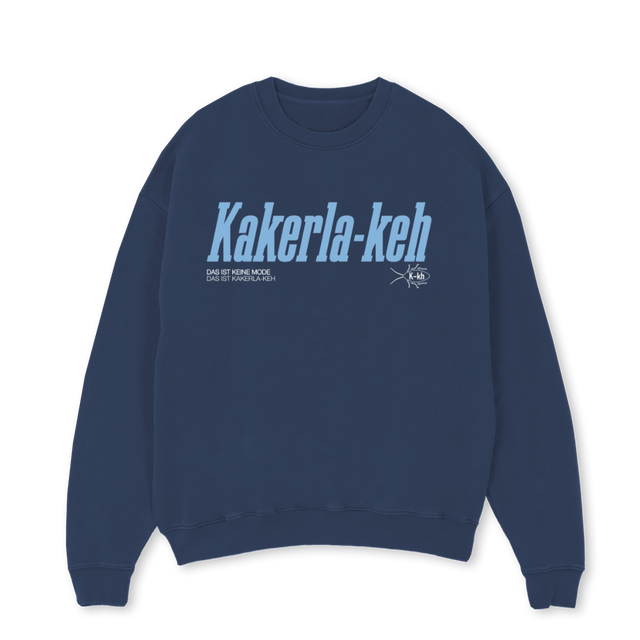 SUDADERA Navy Blue Oversized Crewneck Sweater.