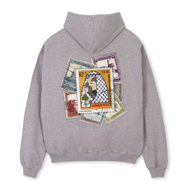 POSTCARD Grey Marl Oversized Hoodie.