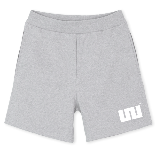 GREYWLOGOSHORTSNEW Light Grey Marl Relaxed Sweatshorts.