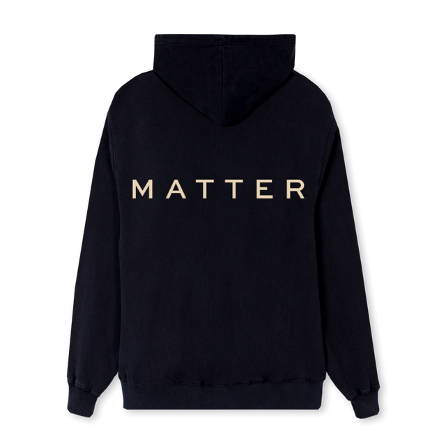 HOODIEBLACKCREAMMATT Black Regular Hoodie.