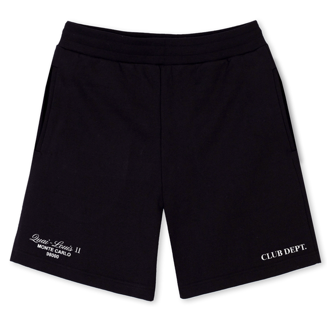 BASICSHORTS Black Relaxed Sweatshorts.