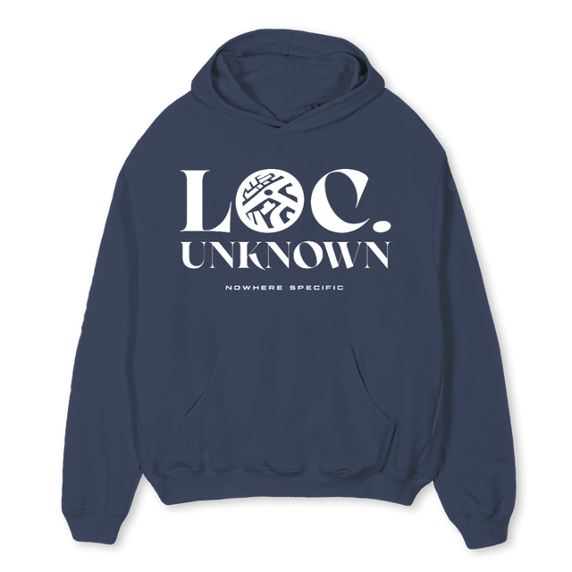 NSHOODIELOCUNK Navy Blue Oversized Hoodie.