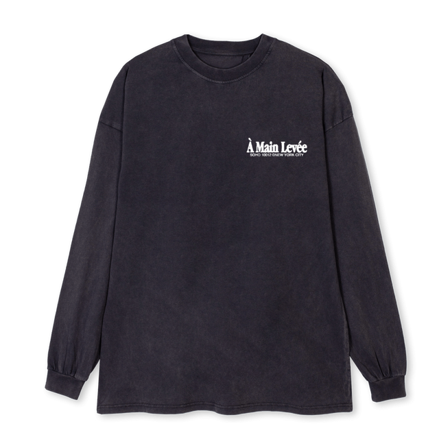 SOLISMEMBRISLS Vintage Black Oversized LS Tee.