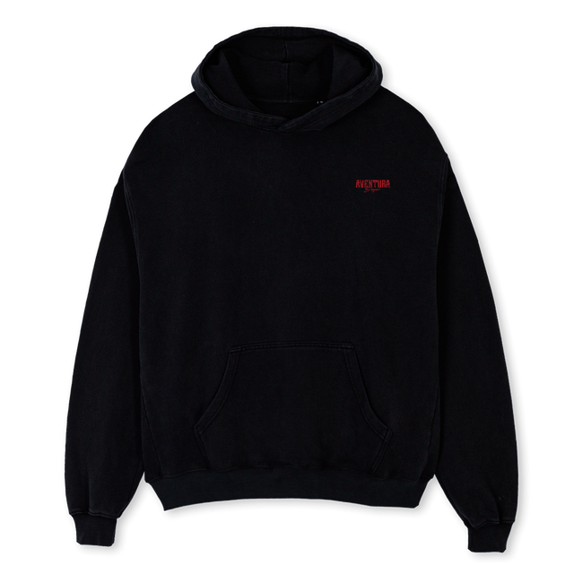 AVENTURABLACKHOODIE Black Oversized Hoodie.