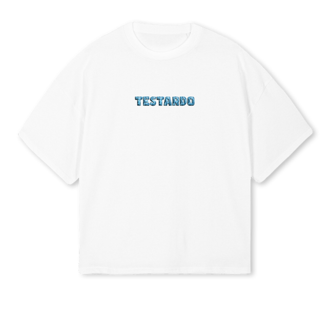 MARMOL TESTARDO White Oversized Boxy Tee.