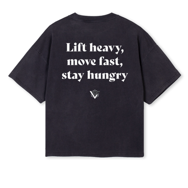 ASKADAMCROSSTSHIRT Vintage Black Oversized Boxy Tee.