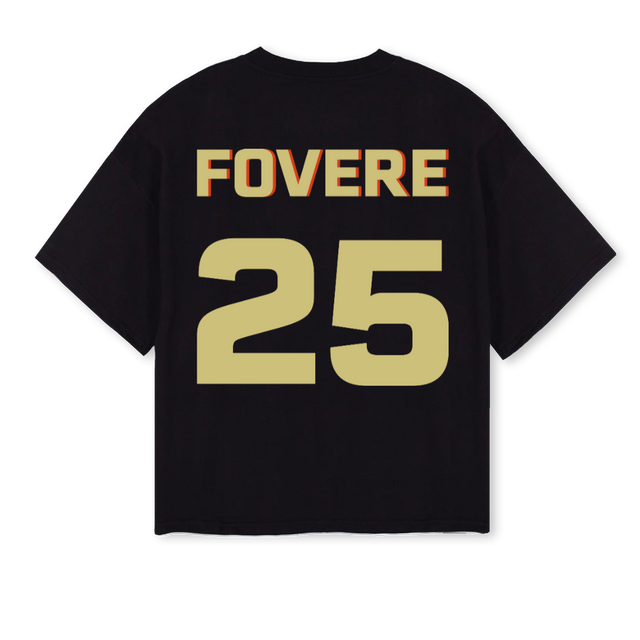 FOVERE FOOTBALL Black Oversized Boxy Tee.