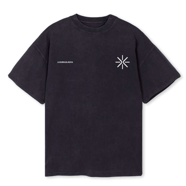 AMMAGAMMA Vintage Black Oversized Tee.
