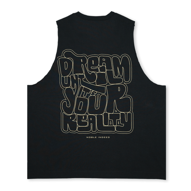 DREAMT Deep Black Oversized Vest.