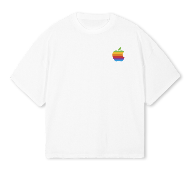 POMME White Oversized Boxy Tee.