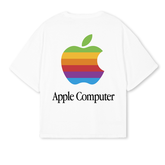 POMME White Oversized Boxy Tee.