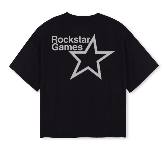 ROCNOIR Black Oversized Boxy Tee.