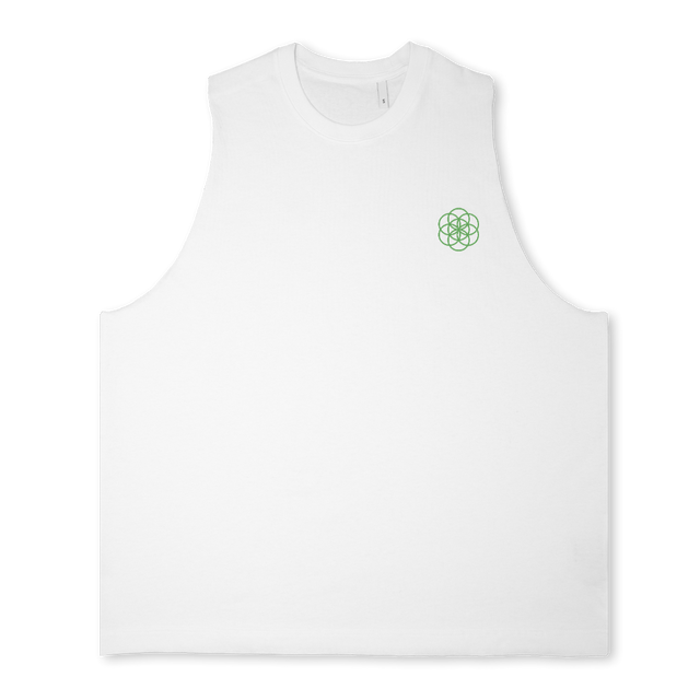 SCARTISSUE EGREEN TA Bright white Oversized Vest.