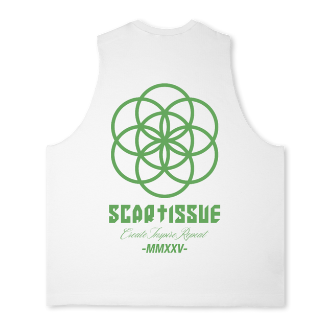 SCARTISSUE EGREEN TA Bright white Oversized Vest.