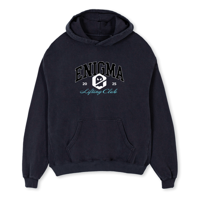 ENIGMALIFT Vintage Black Oversized Hoodie.