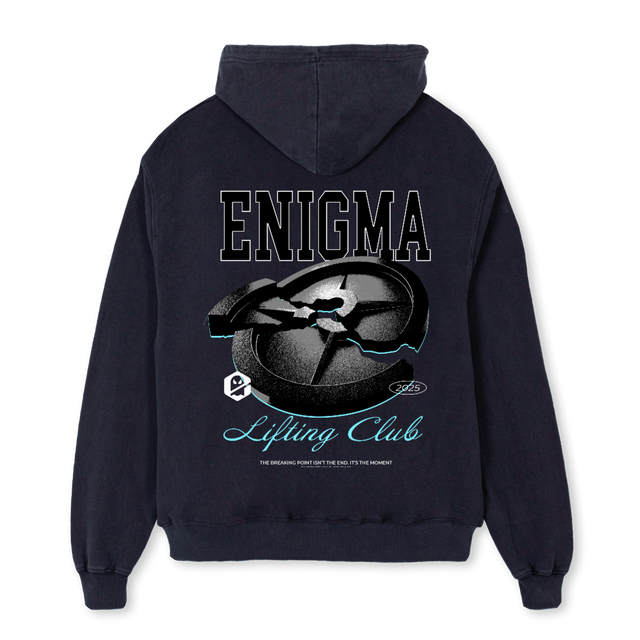 ENIGMALIFT Vintage Black Oversized Hoodie.