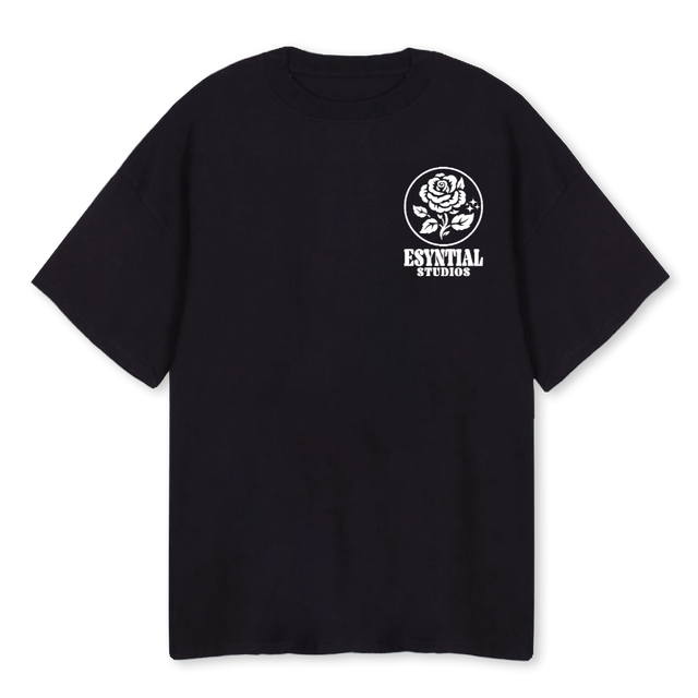 SAMPLROSETHREE Black Oversized Tee.