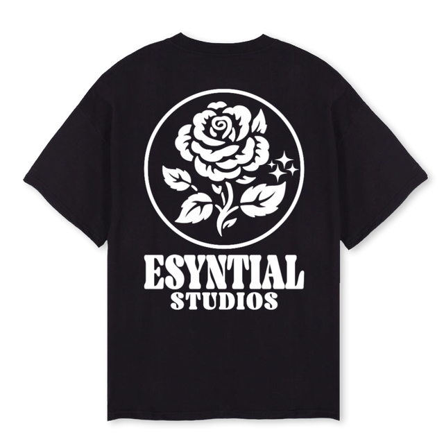 SAMPLROSETHREE Black Oversized Tee.