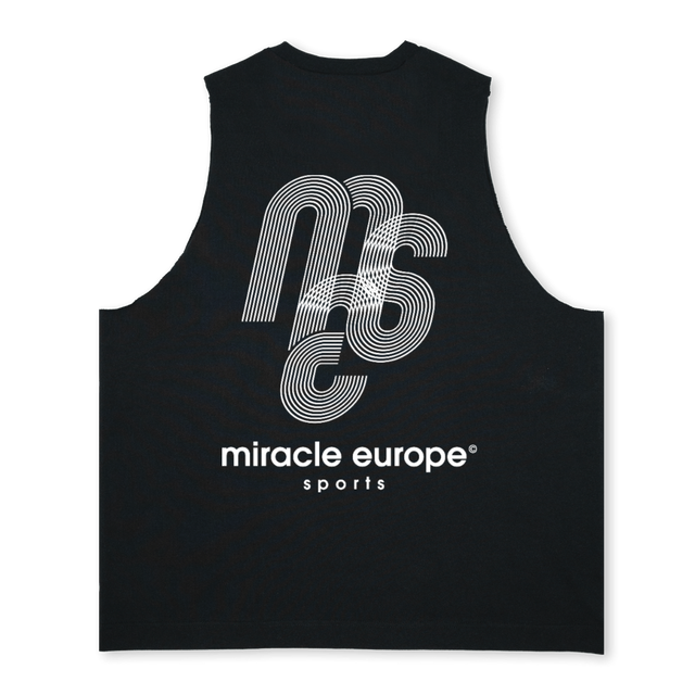 MES TANK Deep Black Oversized Vest.