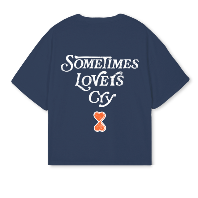 NAVY_2 Navy Blue Oversized Boxy Tee.