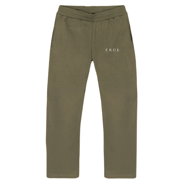 PEGASUS PNT Vintage Olive Straight-Leg Relaxed Sweatpants.