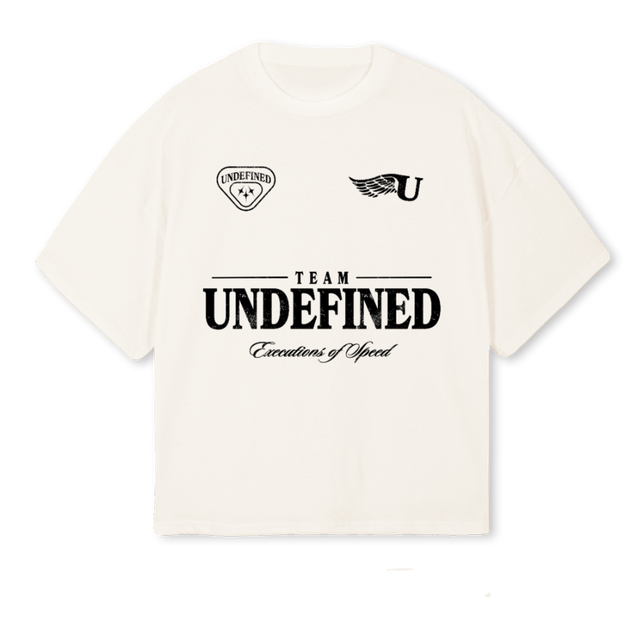 TEAM UND Vintage White Oversized Boxy Tee.