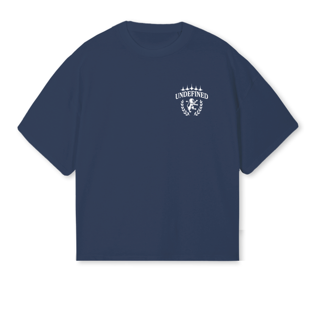 CRESTUND Navy Blue Oversized Boxy Tee.