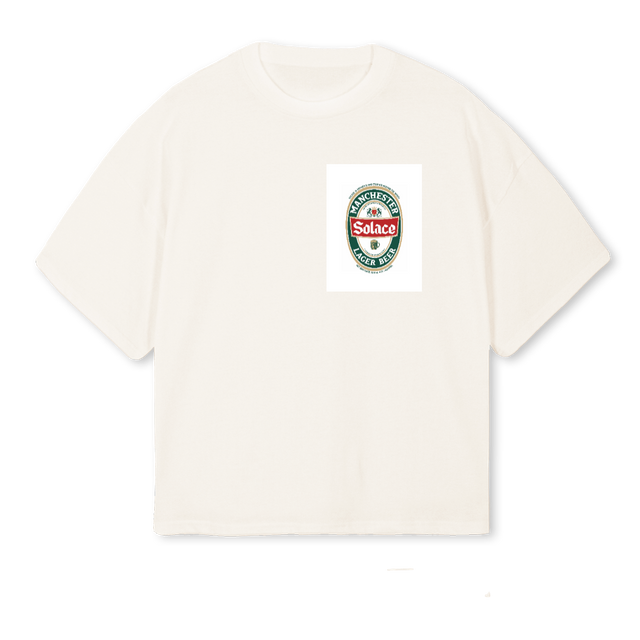 PUBLICBEER Vintage White Oversized Boxy Tee.