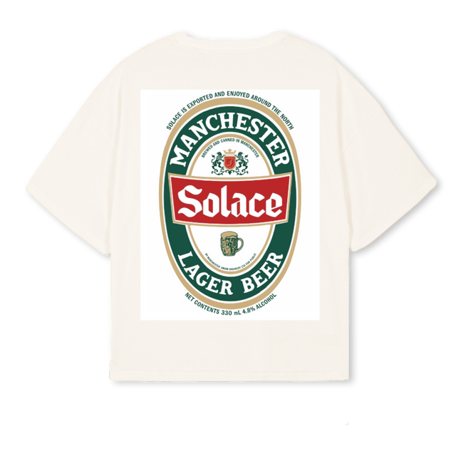 PUBLICBEER Vintage White Oversized Boxy Tee.