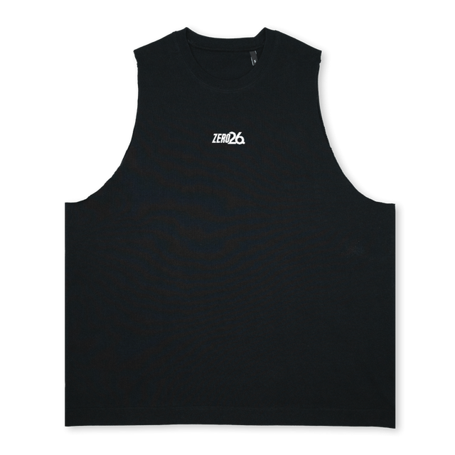 TANKORIGINALS Deep Black Oversized Vest.