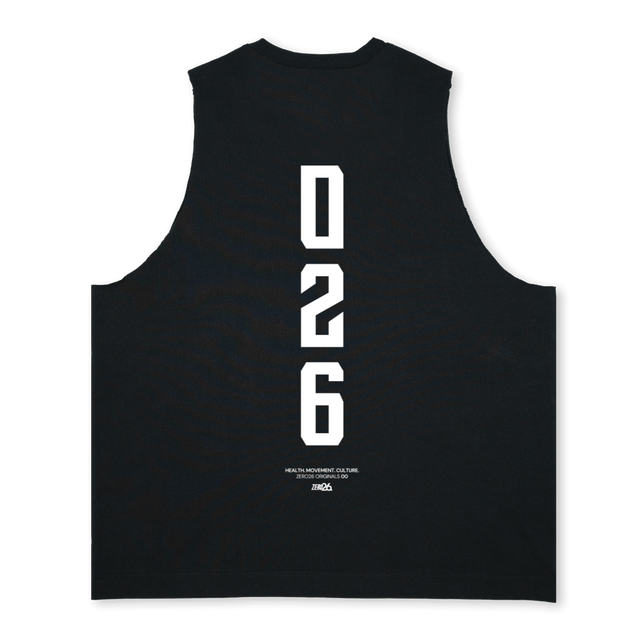 TANKORIGINALS Deep Black Oversized Vest.