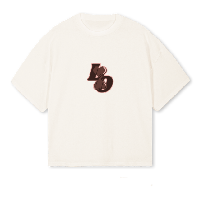 PASTELITO MARRON Vintage White Oversized Boxy Tee.