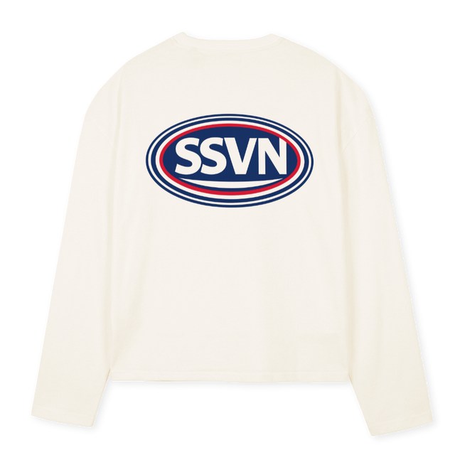 SSVNLS Vintage White Oversized Boxy LS Tee.