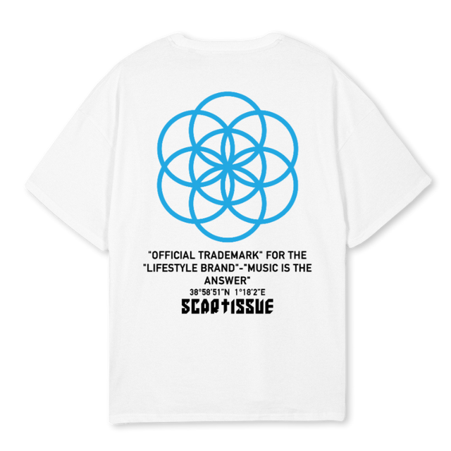 SCARTISSUE MUSIC OS White Oversized Tee.