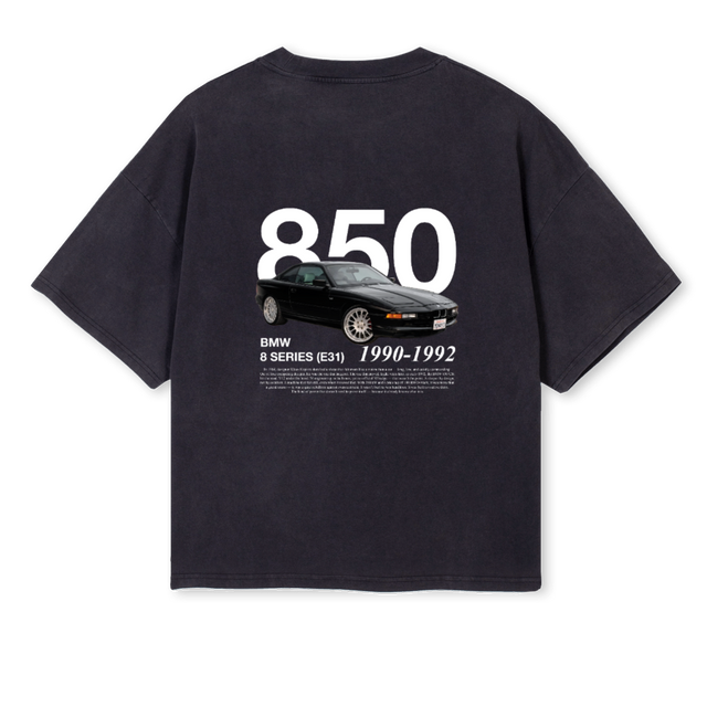 BMWTEE Vintage Black Oversized Boxy Tee.