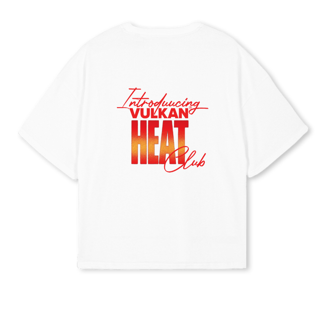 HEATCLUB White Oversized Boxy Tee.