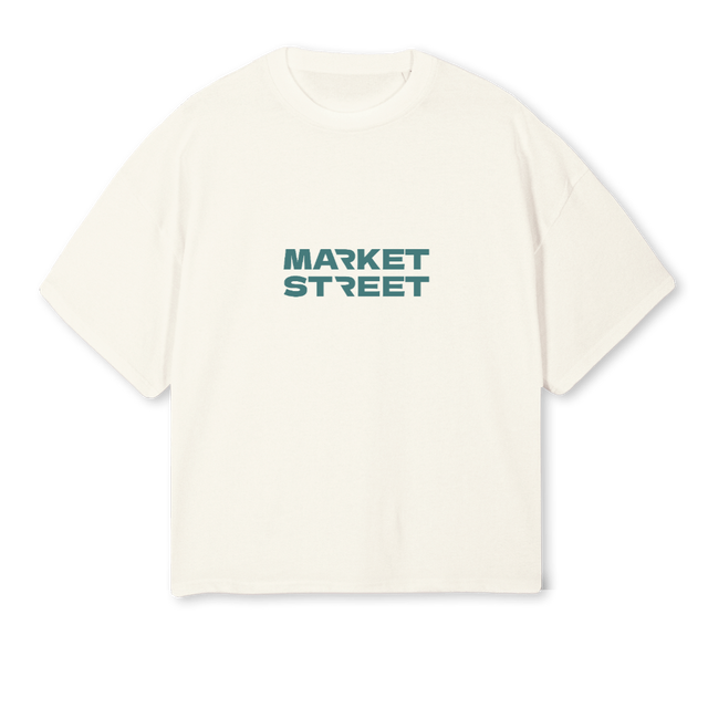 MKCOLLECTION Cream Oversized Boxy Tee.