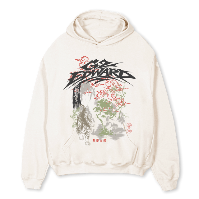 WHITEHOOD Vintage White Oversized Hoodie.