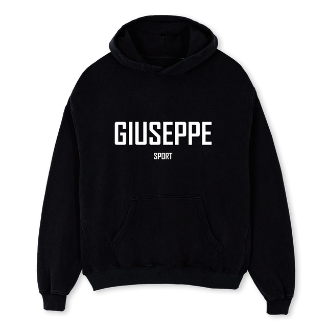 AGGYMHOOD Black Oversized Hoodie.